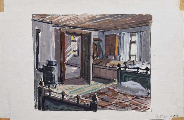 Трошин Николай Степанович. Лот из 11 листов с эскизами сценографии